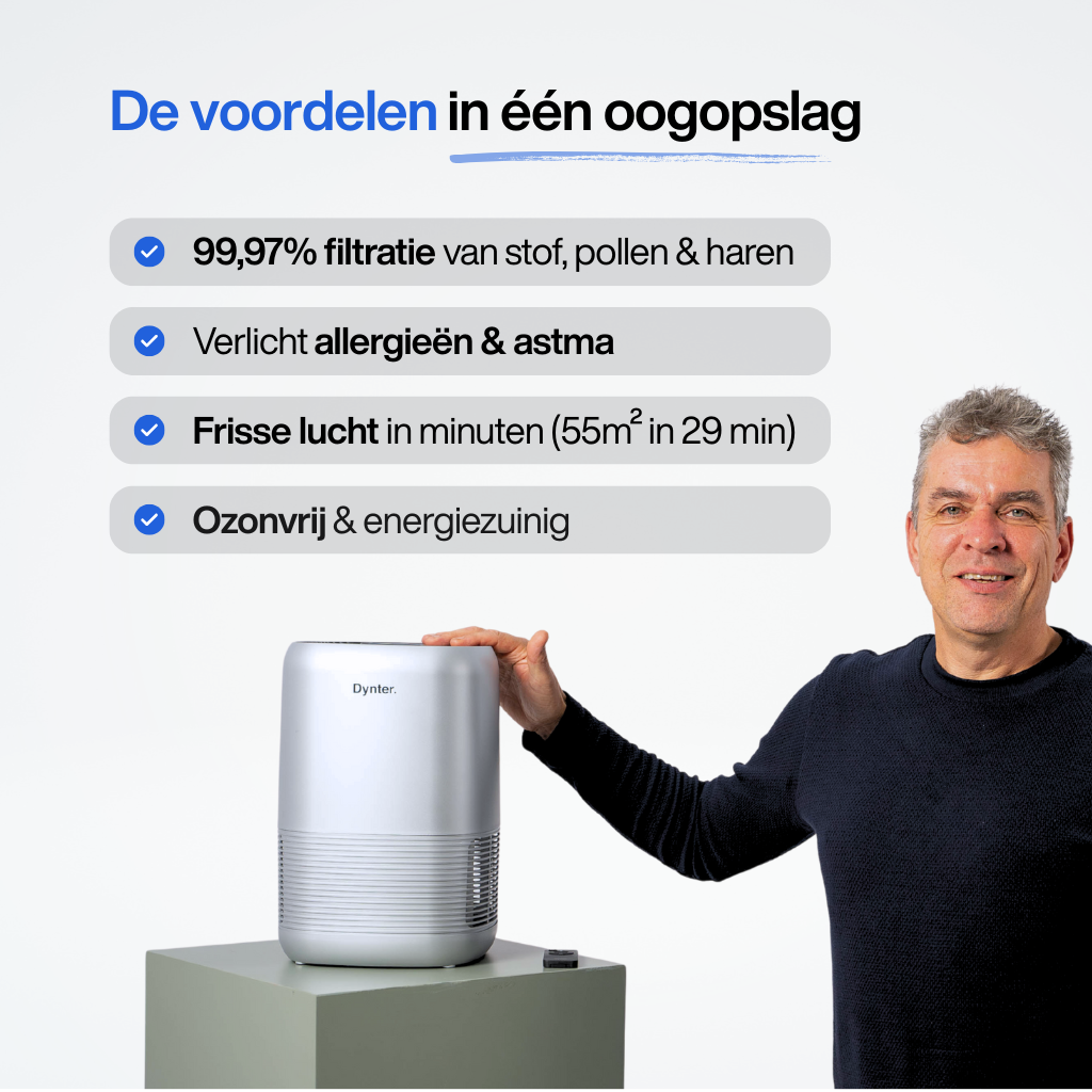 Dynter AirPure Plus PA244 luchtreiniger - geschikt bij pollenallergie
