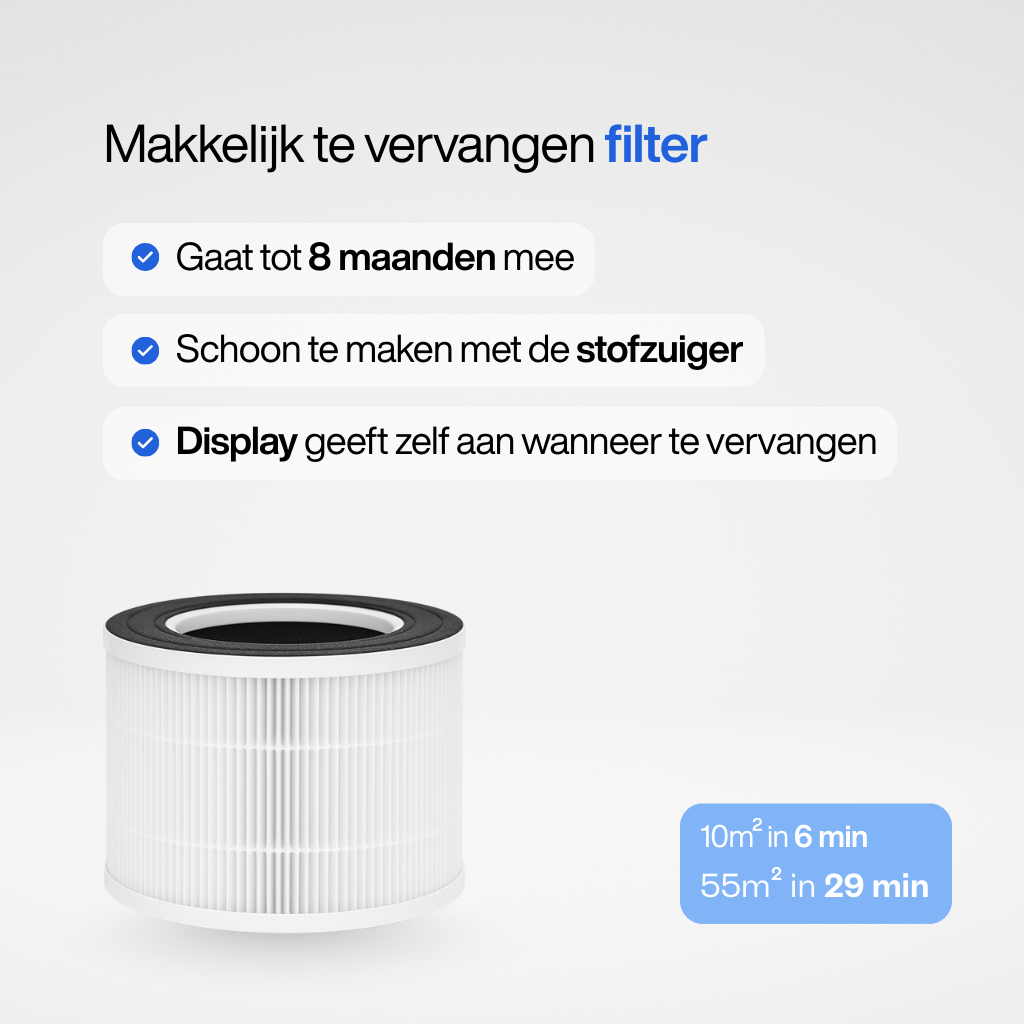 Dynter AirPure Plus PA244 luchtreiniger - helpt tegen sigarettenrook